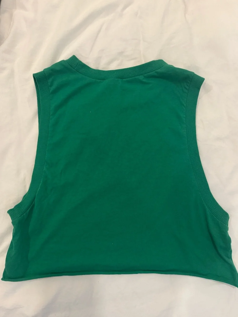 H&M Emerald Green Cropped Tank Top - Picture 2 of 3